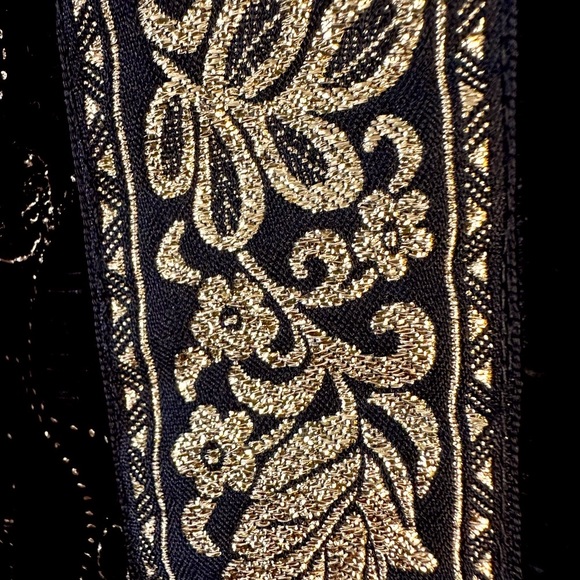 Scott McClintock Vintage Evening Velvet Blazer Jacket Black Gold 10 - Picture 12 of 12